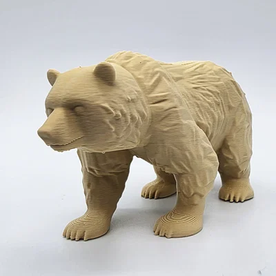 Mô hình chú gấu trang trí điêu khắc 3D độc đáo