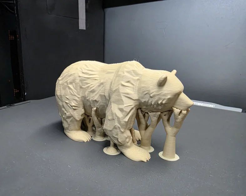 Mô hình chú gấu trang trí điêu khắc 3D độc đáo - Image 8