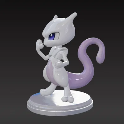Mô hình 3D Mewtwo Chibi - Đồ chơi Pokémon siêu đáng yêu cho tín đồ in 3D