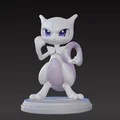 Mô hình 3D Mewtwo Chibi - Đồ chơi Pokémon siêu đáng yêu cho tín đồ in 3D - Thumbnail 3