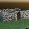Mô hình địa hình tường thành đổ nát cho bàn chơi Wargame 28mm - Thumbnail 1