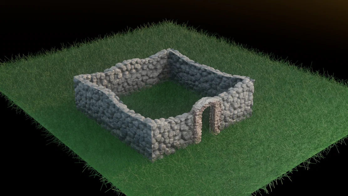 Mô hình địa hình tường thành đổ nát cho bàn chơi Wargame 28mm - Image 2