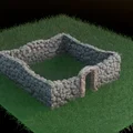 Mô hình địa hình tường thành đổ nát cho bàn chơi Wargame 28mm - Thumbnail 2