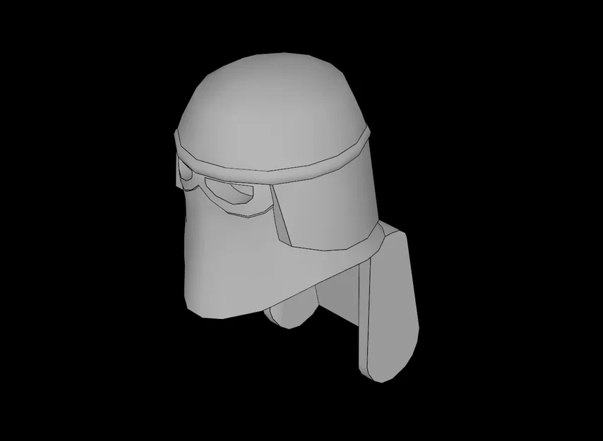 Mô hình nón bảo hiểm Snowtrooper tương thích Lego (44360.dat) in 3D - Image 1