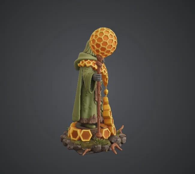 Honeycomb Druid Wizard – Pháp sư thiên nhiên với gậy phép tổ ong - Image 2