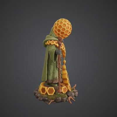 Honeycomb Druid Wizard – Pháp sư thiên nhiên với gậy phép tổ ong
