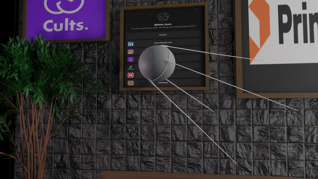 Sputnik-1 – Mô hình 3D vệ tinh nhân tạo đầu tiên - Image 1