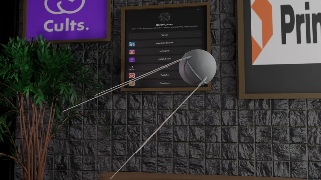 Sputnik-1 – Mô hình 3D vệ tinh nhân tạo đầu tiên - Image 2