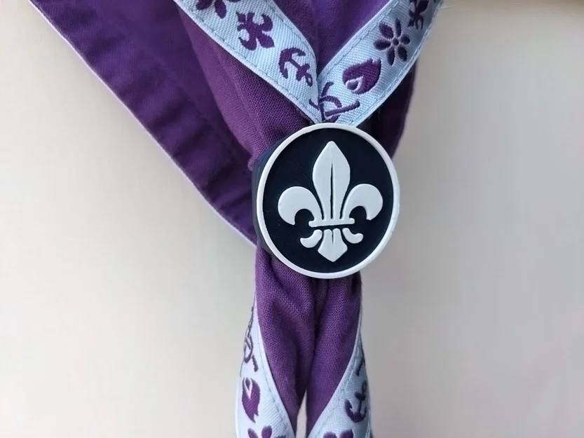Vòng giữ khăn quàng Hướng đạo (Woggle) in 3D logo World Scouting - Image 1