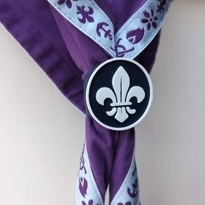 Vòng giữ khăn quàng Hướng đạo (Woggle) in 3D logo World Scouting