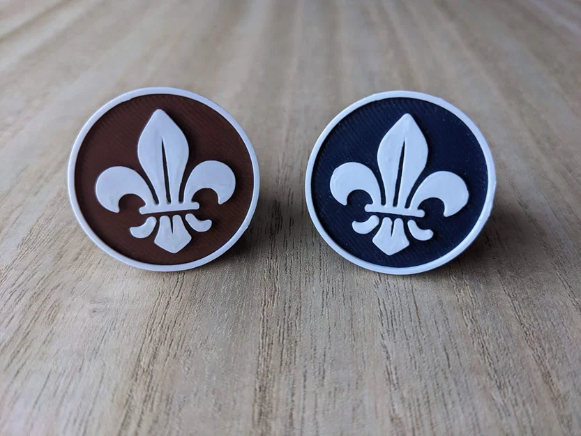 Vòng giữ khăn quàng Hướng đạo (Woggle) in 3D logo World Scouting - Image 2