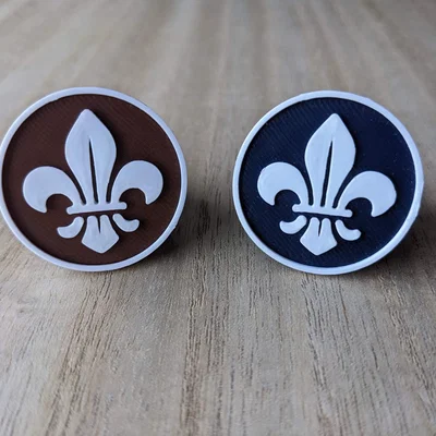 Vòng giữ khăn quàng Hướng đạo (Woggle) in 3D logo World Scouting