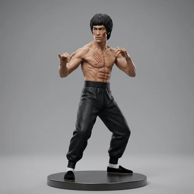 Mô hình 3D Lý Tiểu Long - Huyền thoại võ thuật Enter the Dragon 1973 - Image 1