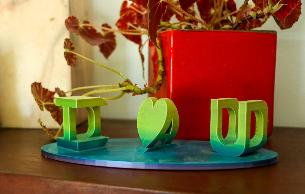 Mô hình 3D ảo ảnh I love you Dad làm quà tặng ý nghĩa - Image 1