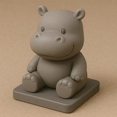 Mô hình 3D chú hà mã nhỏ Cute lil' Hippo trang trí bàn làm việc