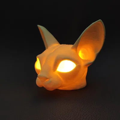 Mèo Sphynx - Đế nến LED tealight