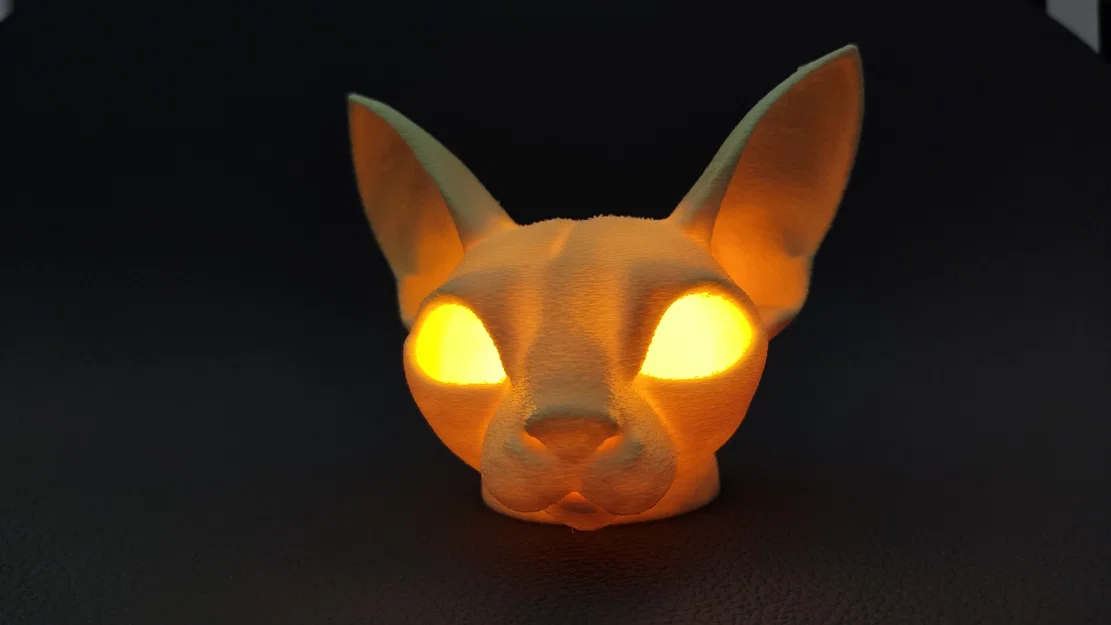 Mèo Sphynx - Đế nến LED tealight - Image 2