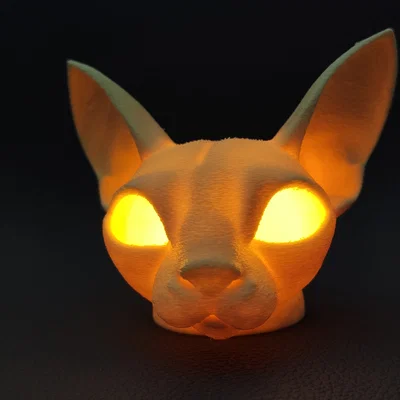 Mèo Sphynx - Đế nến LED tealight
