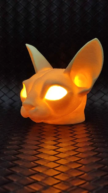 Mèo Sphynx - Đế nến LED tealight - Image 4