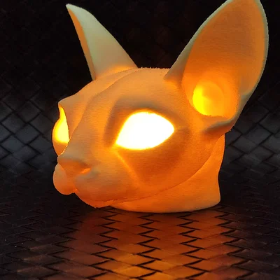 Mèo Sphynx - Đế nến LED tealight