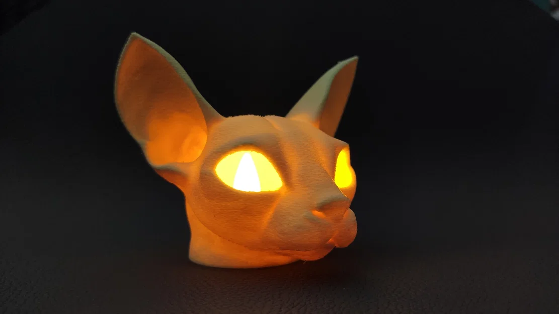 Mèo Sphynx - Đế nến LED tealight - Image 5