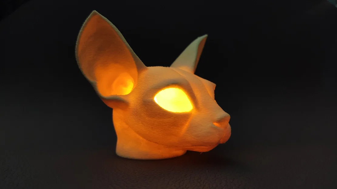 Mèo Sphynx - Đế nến LED tealight - Image 6