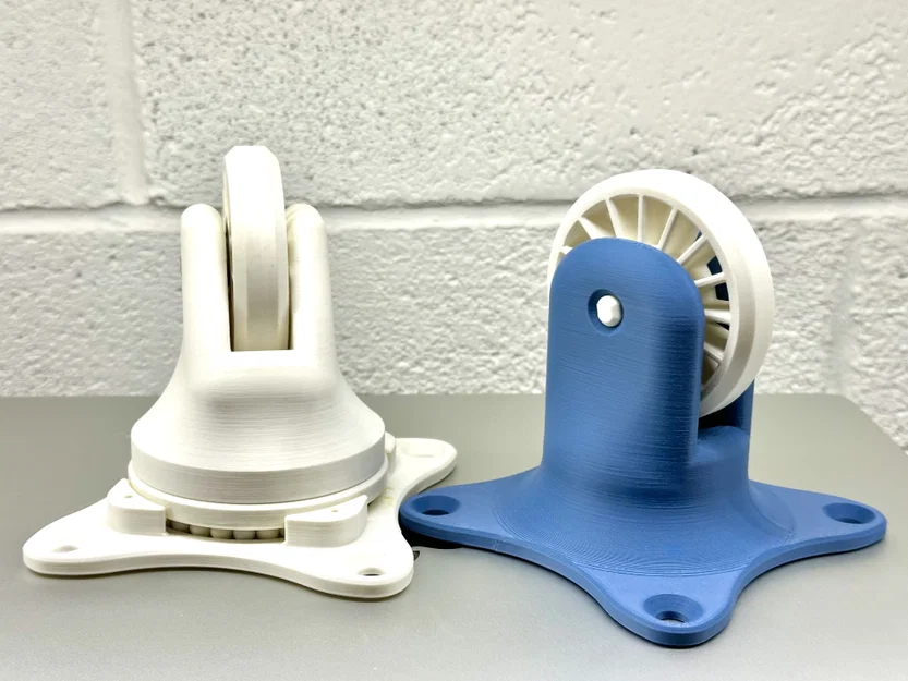 Bánh xe xoay (Caster Wheel) in 3D sử dụng vòng bi đạn nhựa tự chế - Image 1