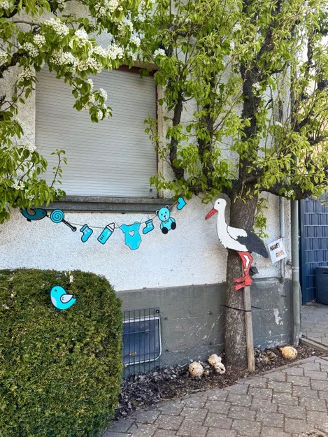 Bộ dây treo trang trí Baby Garland - Gấu bông, tất, trái tim, xúc xắc, áo cho bé - Image 4