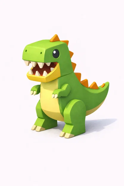 Mô hình Khủng long Low Poly 3D dễ thương cho bé yêu - Image 1