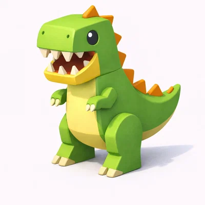 Mô hình Khủng long Low Poly 3D dễ thương cho bé yêu