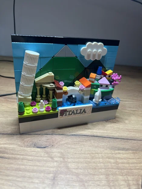 Ngàm treo tường 3D cho bộ Lego Italy Postcard trên bảng Skadis - Image 4