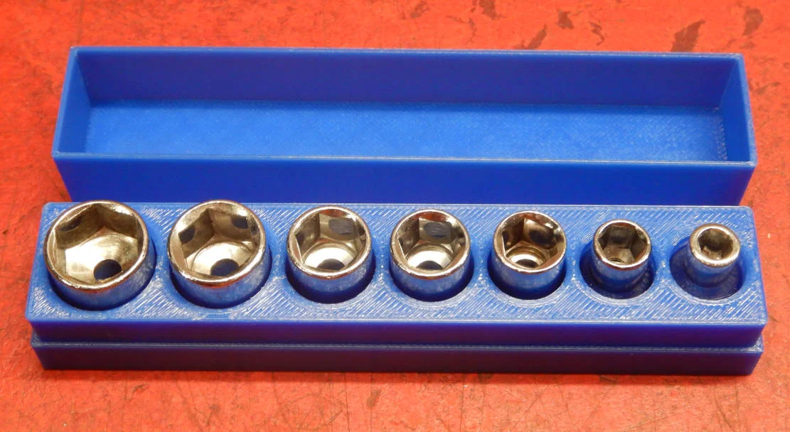 Hộp đựng đầu tuýp 1/4 inch in 3D gọn nhẹ, ngăn nắp - Image 1
