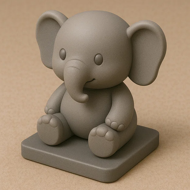 Mô hình chú voi nhỏ đáng yêu (Cute lil' Elephant) in 3D trang trí - Image 1