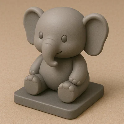 Mô hình chú voi nhỏ đáng yêu (Cute lil' Elephant) in 3D trang trí