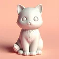 Mô hình Mèo Bông (Fluffy Cat) - Thumbnail 1