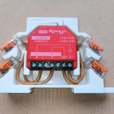 Giá đỡ Shelly DIN gắn Wago 221 bản mỏng
