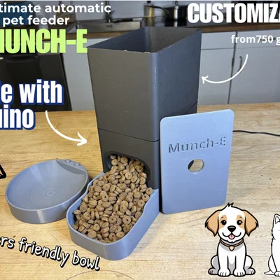 Munch-E: Máy cho thú cưng ăn tự động tối giản, tùy biến cao