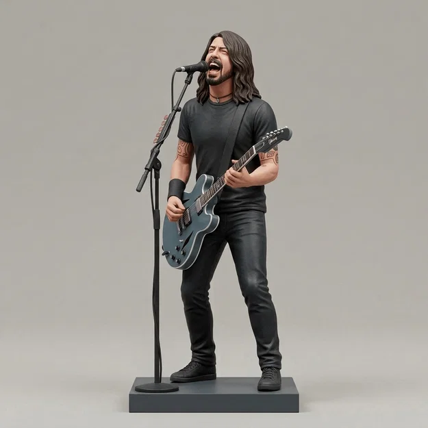Mô hình 3D Dave Grohl ban nhạc Foo Fighters ấn tượng - Image 1