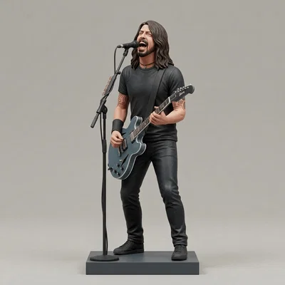 Mô hình 3D Dave Grohl ban nhạc Foo Fighters ấn tượng