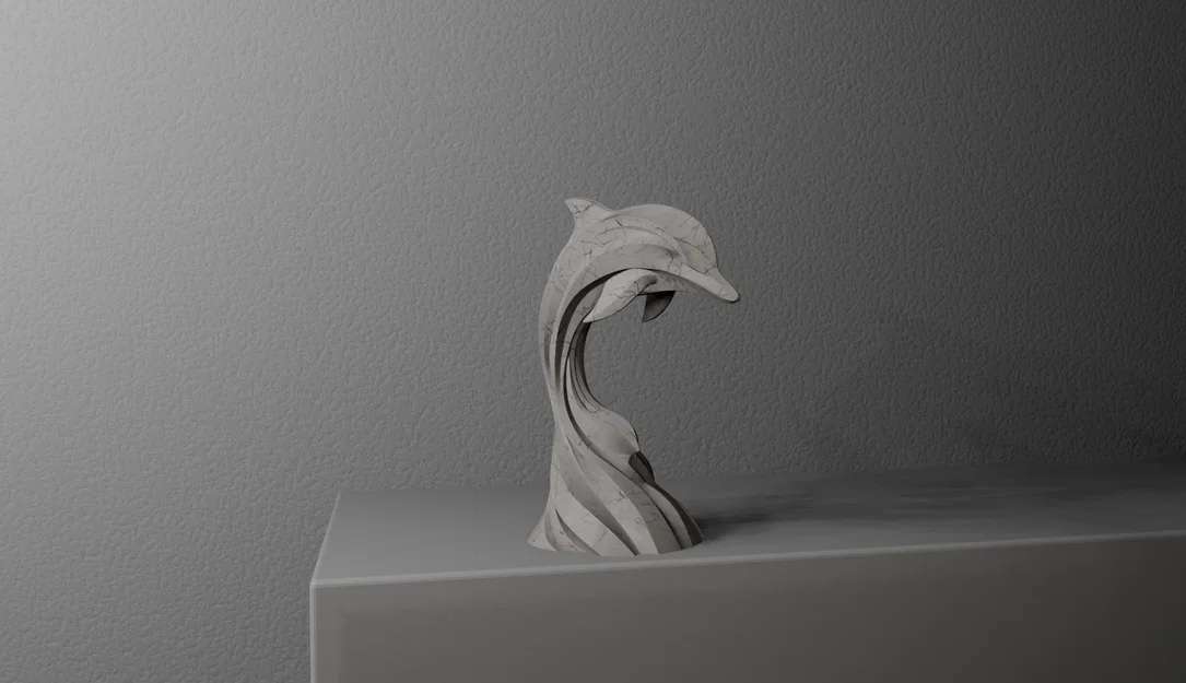 Mô hình trang trí cá heo nghệ thuật (Decoration Dolphin) in 3D - Image 1