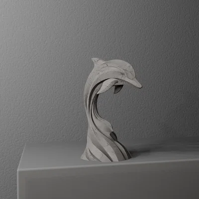 Mô hình trang trí cá heo nghệ thuật (Decoration Dolphin) in 3D