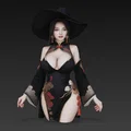 Mô hình tượng bán thân phù thủy phong cách Trung Hoa quyến rũ - Thumbnail 5