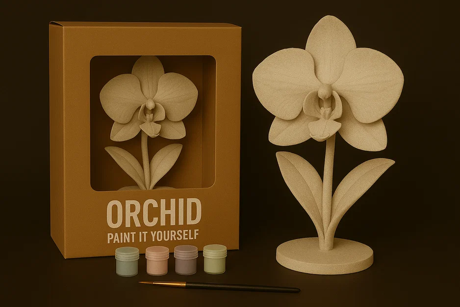 Orchid – Mô hình hoa lan tự sơn màu - Image 1