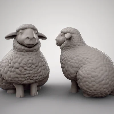 Mô hình chú cừu (sheep) đáng yêu trang trí lễ Phục sinh bằng in 3D