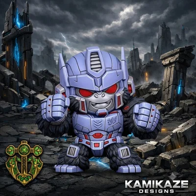Mô hình 3D Optimus Primal Chibi trang trí bàn làm việc