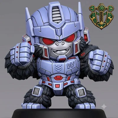 Mô hình 3D Optimus Primal Chibi trang trí bàn làm việc