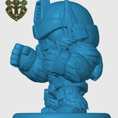 Mô hình 3D Optimus Primal Chibi trang trí bàn làm việc