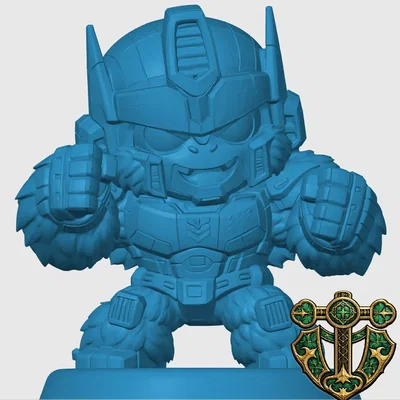 Mô hình 3D Optimus Primal Chibi trang trí bàn làm việc