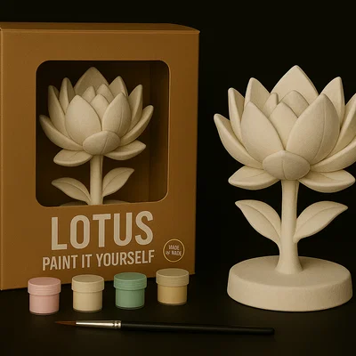 Hoa Sen – Mô Hình Tự Tô Màu (Lotus – Paint-It-Yourself)