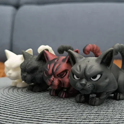 Mô hình 3D Angry Cat - Chú mèo giận dữ siêu đáng yêu